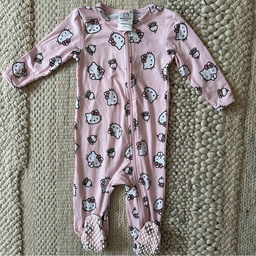 Hello Kitty Pink and White Footie Sleeper